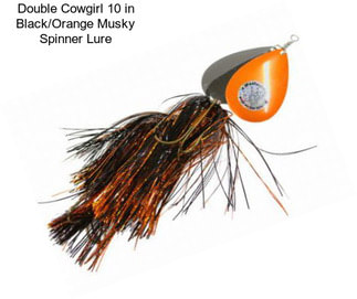 Double Cowgirl 10 in Black/Orange Musky Spinner Lure