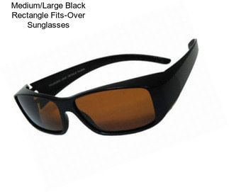 Medium/Large Black Rectangle Fits-Over Sunglasses