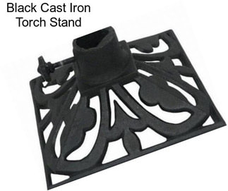 Black Cast Iron Torch Stand