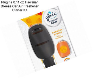 PlugIns 0.11 oz Hawaiian Breeze Car Air Freshener Starter Kit