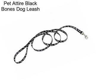 Pet Attire Black Bones Dog Leash