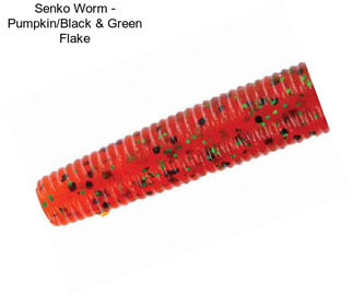 Senko Worm - Pumpkin/Black & Green Flake