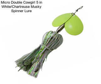 Micro Double Cowgirl 5 in White/Chartreuse Musky Spinner Lure