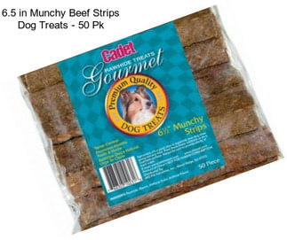 6.5 in Munchy Beef Strips Dog Treats - 50 Pk