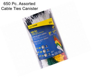 650 Pc. Assorted Cable Ties Canister
