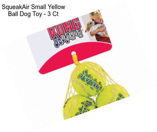 SqueakAir Small Yellow Ball Dog Toy - 3 Ct