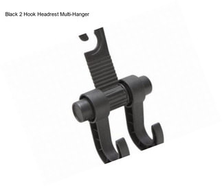 Black 2 Hook Headrest Multi-Hanger