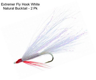 Extremer Fly Hook White Natural Bucktail - 2 Pk