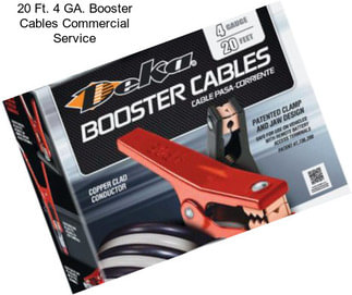 20 Ft. 4 GA. Booster Cables Commercial Service