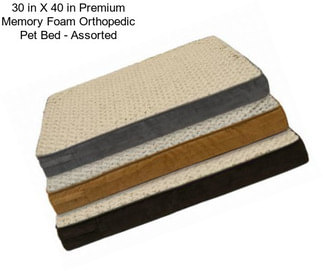 30 in X 40 in Premium Memory Foam Orthopedic Pet Bed - Assorted