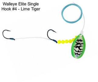 Walleye Elite Single Hook #4 - Lime Tiger