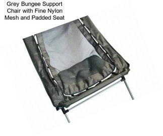 Grey Bungee Support Chair with Fine Nylon Mesh and Padded Seat