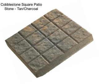 Cobblestone Square Patio Stone - Tan/Charcoal