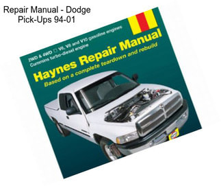 Repair Manual - Dodge Pick-Ups 94-01