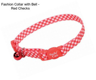 Fashion Collar with Bell - Red Checks