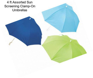 4 ft Assorted Sun Screening Clamp-On Umbrellas