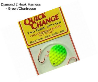 Diamond 2 Hook Harness - Green/Chartreuse