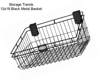 Storage Trends 12x18 Black Metal Basket