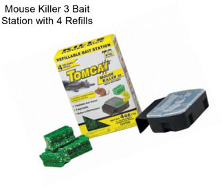 Mouse Killer 3 Bait Station with 4 Refills