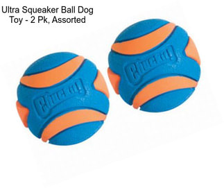 Ultra Squeaker Ball Dog Toy - 2 Pk, Assorted