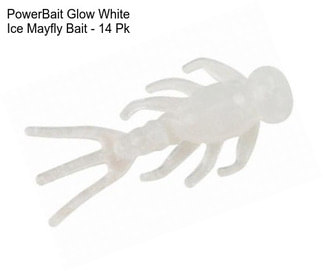 PowerBait Glow White Ice Mayfly Bait - 14 Pk