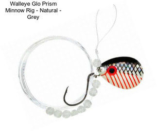Walleye Glo Prism Minnow Rig - Natural - Grey