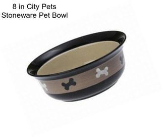 8 in City Pets Stoneware Pet Bowl