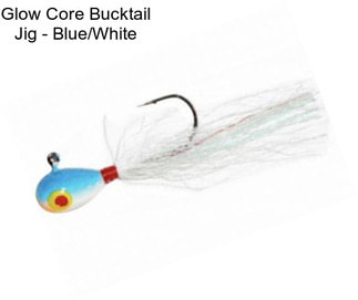 Glow Core Bucktail Jig - Blue/White