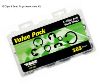 E-Clips & Snap Rings Assortment Kit