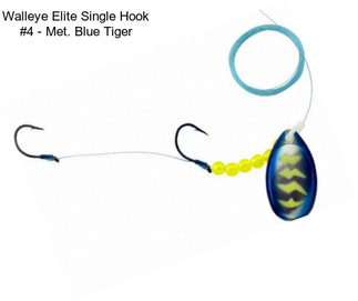 Walleye Elite Single Hook #4 - Met. Blue Tiger