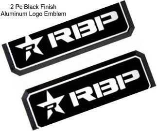 2 Pc Black Finish Aluminum Logo Emblem