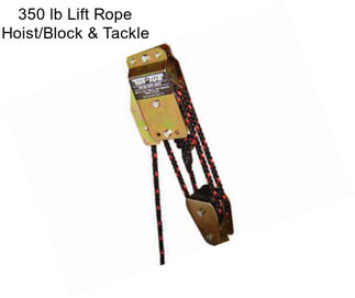 350 lb Lift Rope Hoist/Block & Tackle