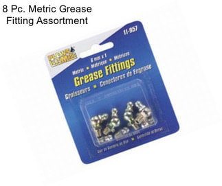 8 Pc. Metric Grease Fitting Assortment
