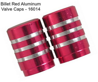 Billet Red Aluminum Valve Caps - 16014