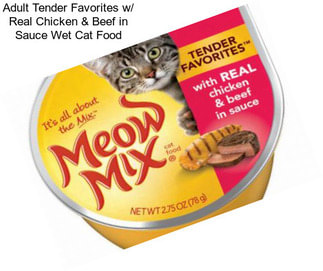 Adult Tender Favorites w/ Real Chicken & Beef in Sauce Wet Cat Food