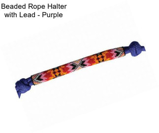 Beaded Rope Halter with Lead - Purple