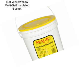 8-qt White/Yellow Multi-Bait Insulated Bucket
