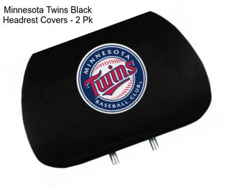 Minnesota Twins Black Headrest Covers - 2 Pk