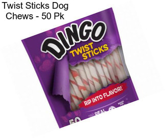 Twist Sticks Dog Chews - 50 Pk