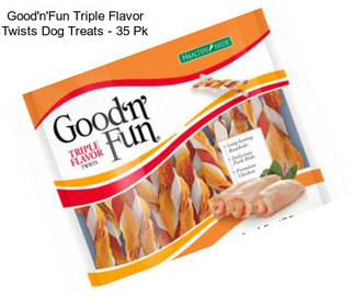 Good\'n\'Fun Triple Flavor Twists Dog Treats - 35 Pk