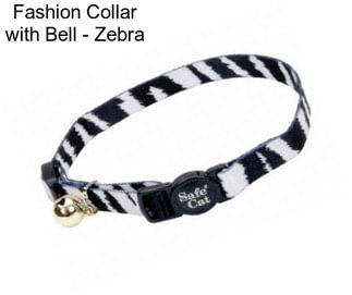 Fashion Collar with Bell - Zebra
