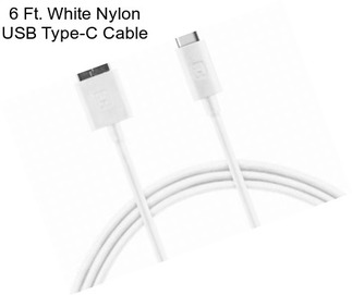 6 Ft. White Nylon USB Type-C Cable