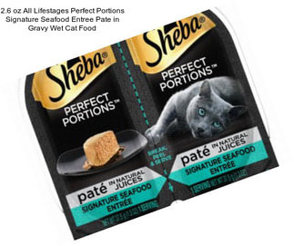 2.6 oz All Lifestages Perfect Portions Signature Seafood Entree Pate in Gravy Wet Cat Food