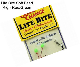 Lite Bite Soft Bead Rig - Red/Green