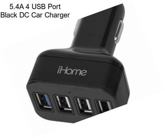 5.4A 4 USB Port Black DC Car Charger