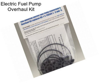 Electric Fuel Pump Overhaul Kit