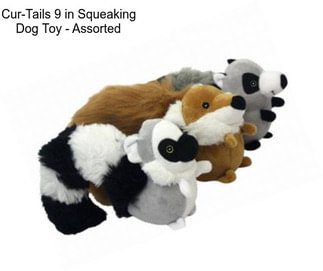 Cur-Tails 9 in Squeaking Dog Toy - Assorted