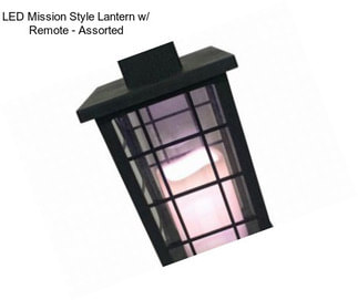 LED Mission Style Lantern w/ Remote - Assorted