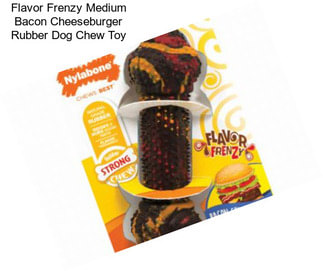 Flavor Frenzy Medium Bacon Cheeseburger Rubber Dog Chew Toy