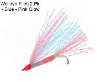 Walleye Flies 2 Pk. - Blue - Pink Glow